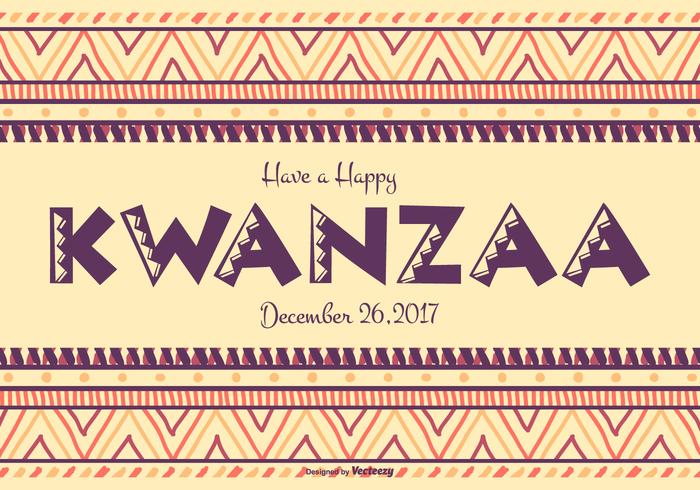 Ilustración colorida feliz de Kwanzaa vector