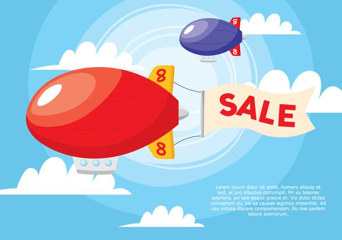 Zeppelin Sale Poster vector