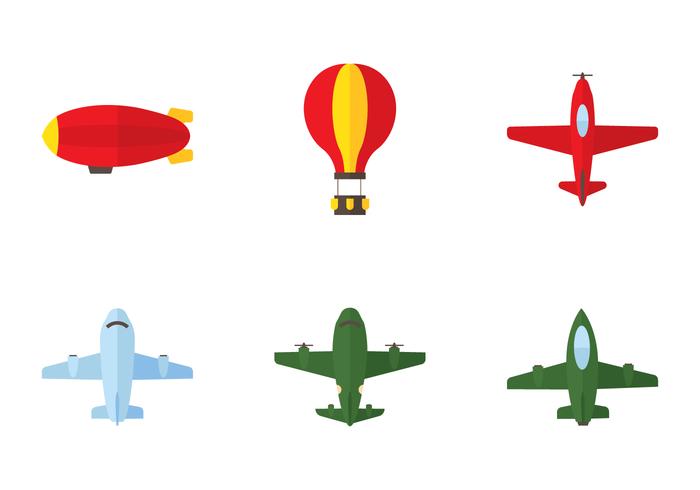 Conjunto de Iconos de Aviones vector