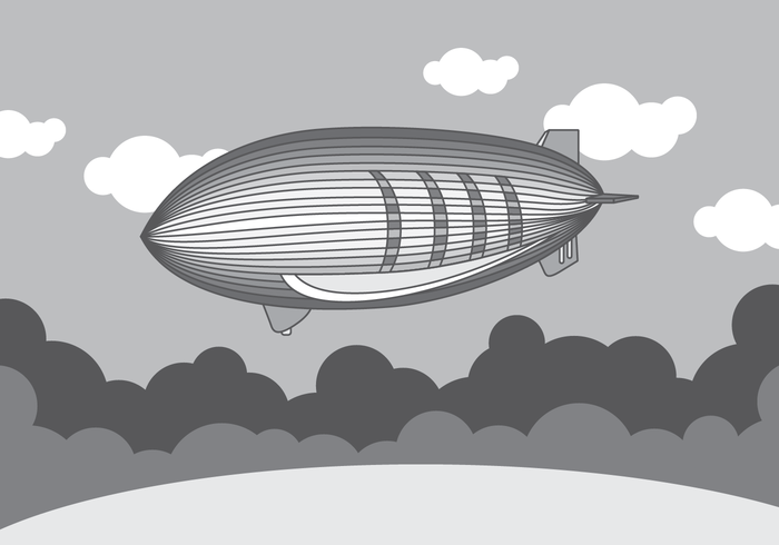 Monochrome Dirigible Vector