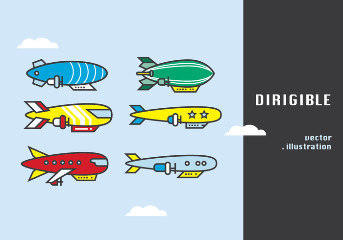 Dirigible ilustración vectorial vector