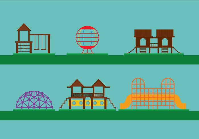 Jungle gym vector set
