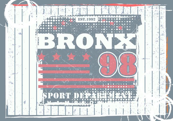 Ilustración del Grunge Bronx del vintage vector