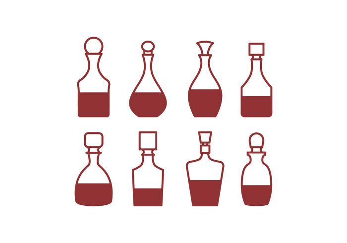 Decanter Icon Pack vector