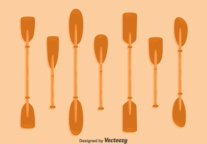 Wood Paddle Collection Vector