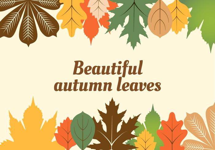 Free Flat Design Vector Autumn Background