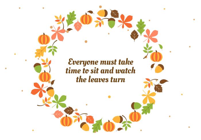 Free Flat Design Vector Autumn Background