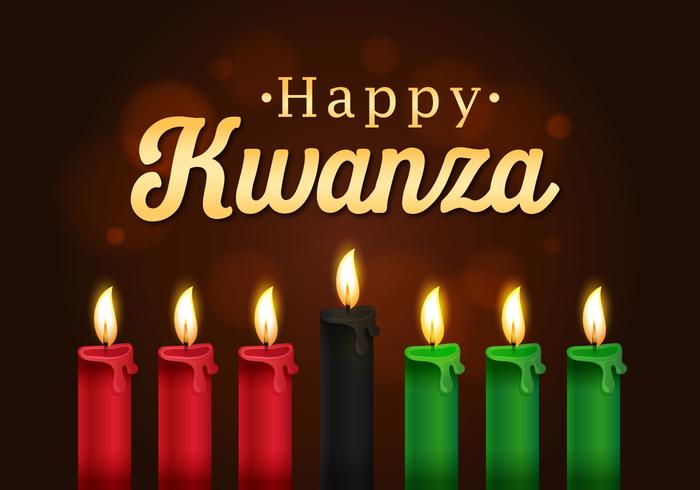 Saludos felices de Kwanzaa para la celebración vector