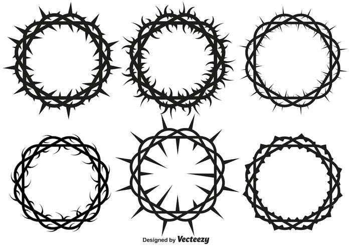 Vector Corona De Espinas Set Por Cuaresma Y Pascua