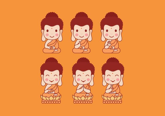 Buddah Vector De Dibujos Animados