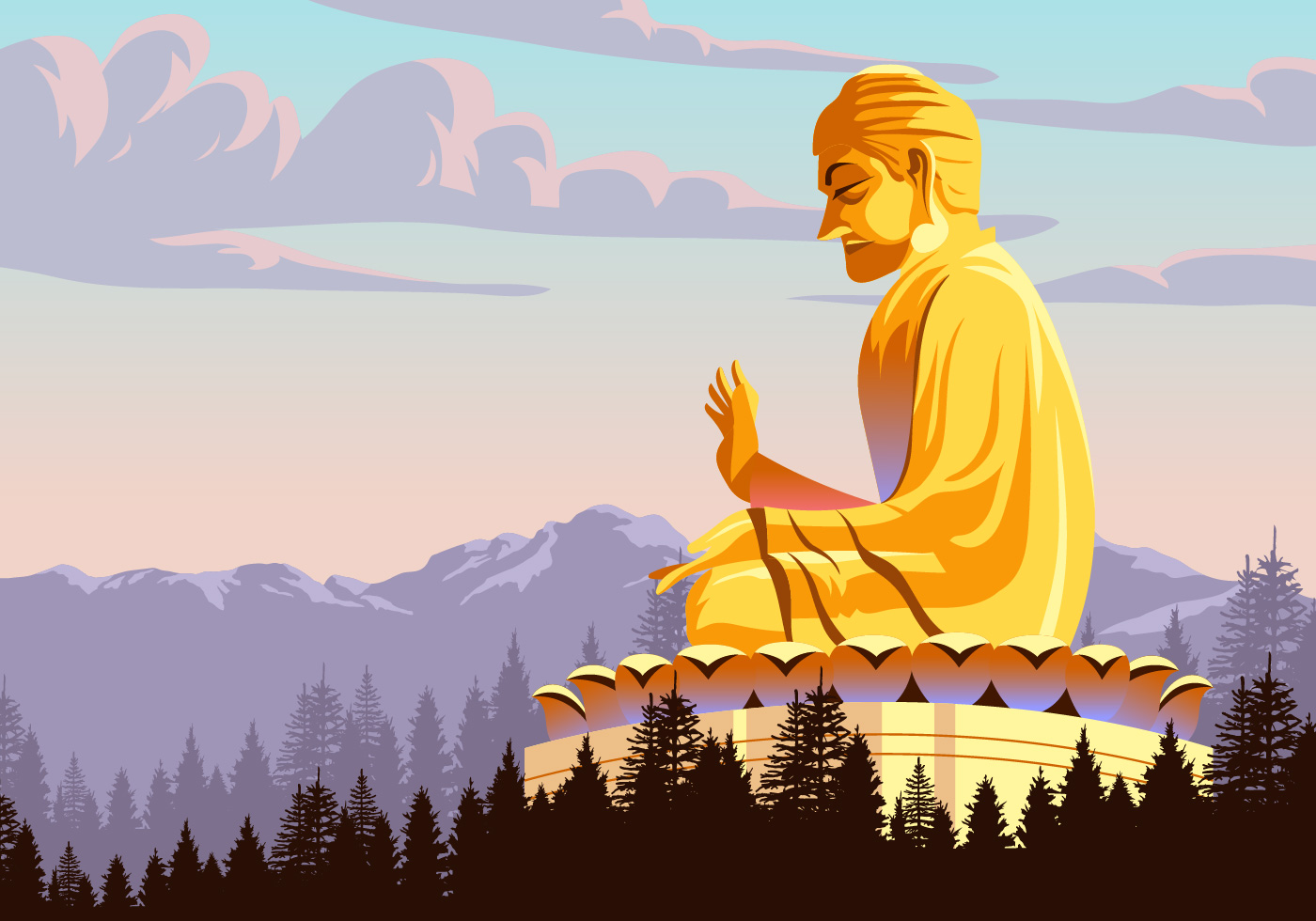 Download Buddha Statue Vector - Download Free Vectors, Clipart ...