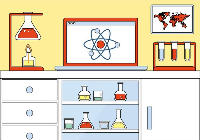 Libre Plano Diseño Vector Química Elementos e iconos