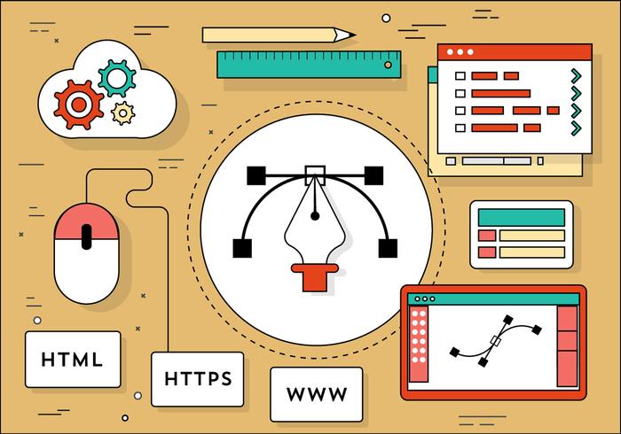 Download Free Flat Design Vector Desktop Elements and Icons 159478 ...