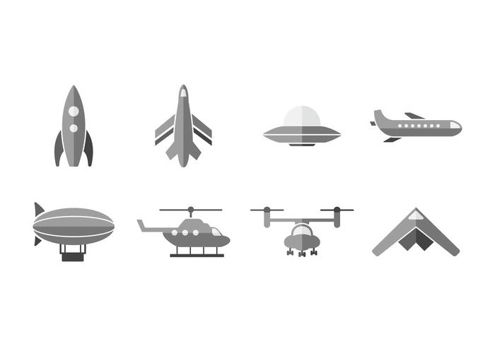 Dirigible iconos vectoriales vector