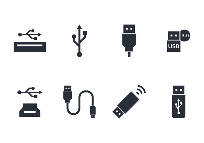 Usb Icon Set Vector Art At Vecteezy