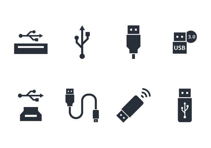 USB Icon Set vector