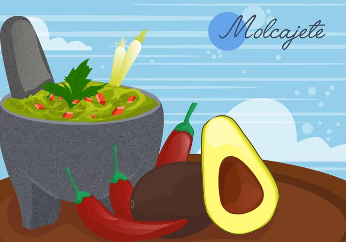 Molcajete Para Comida Mexicana vector