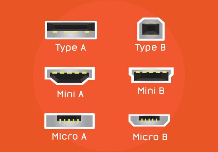 USB Port Pack Vectorial vector