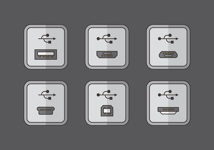 Usb Port Connection Vector