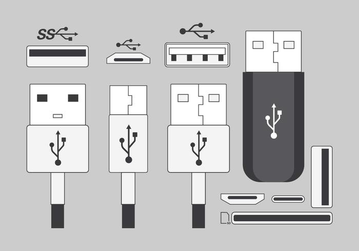 USB Port Pack Vector