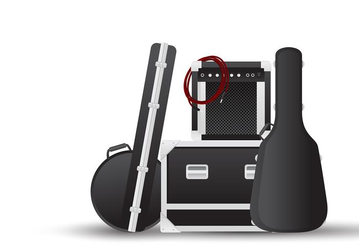 Guitar Case Backstage Free Vector