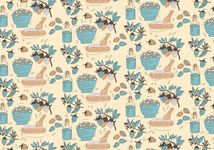 Jojoba Pattern Color Brown Vector