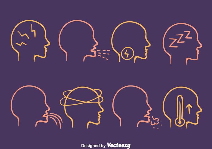 Headache Icons Vector