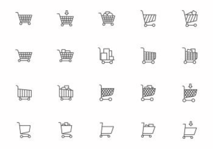 Free Supermarket Cart Vectors