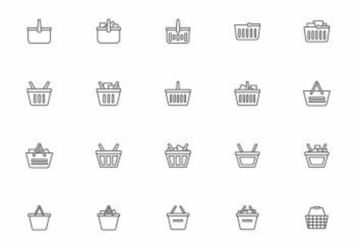 Free Supermarket Cart Vectors