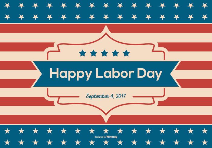 Retro Happy Labor Day Background