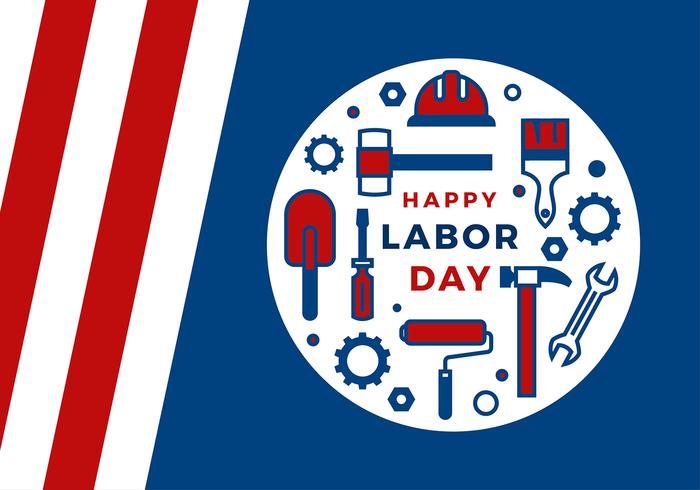 Labor Day Icon Greeting Vector