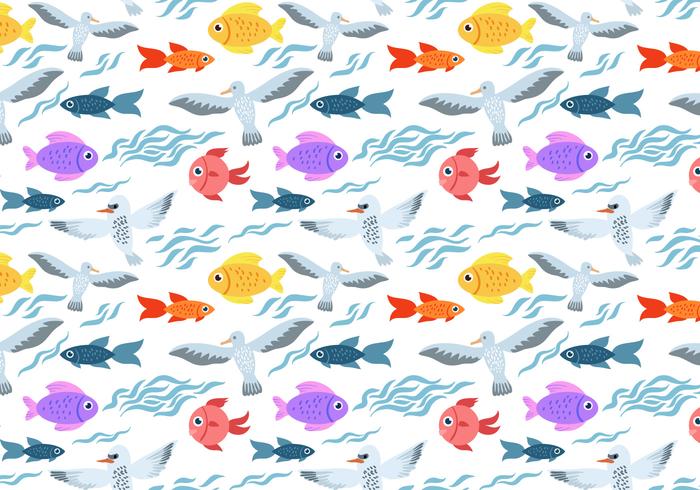 Free Sea Life Pattern Vector