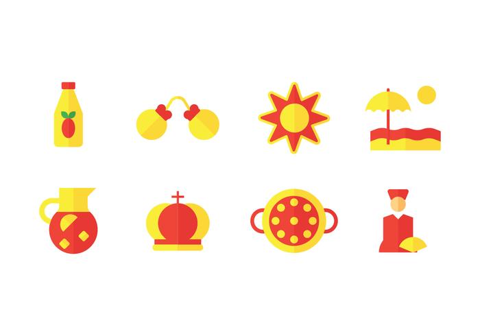 Spain landmarks vector icon