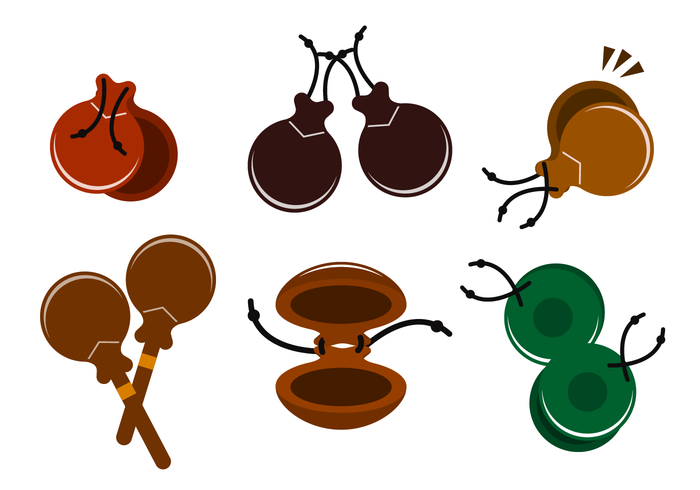 Wood Castanets Vector