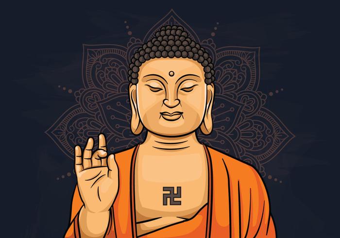 Illustration Of  Lord Buddha vector