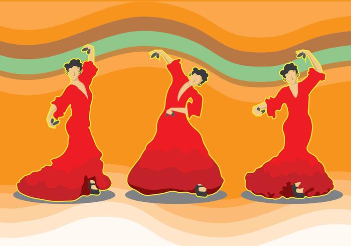 Castanets Dancer Vectores