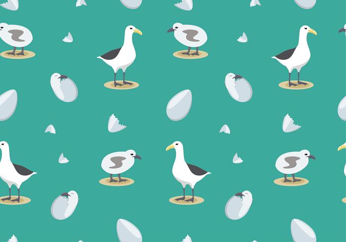 Albatross Pattern Free Vector