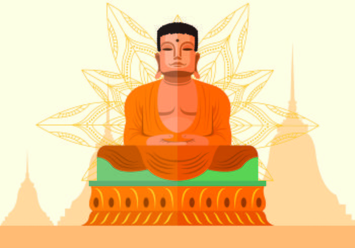 Vector Illustration Of Buddah