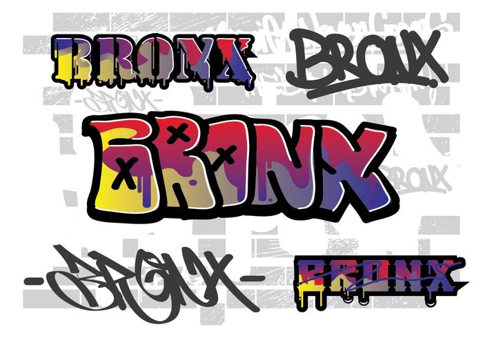 Bronx wall street art vector