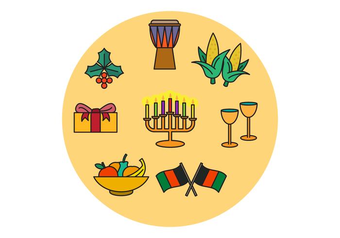 Libre Kwanzaa Vector Iconos