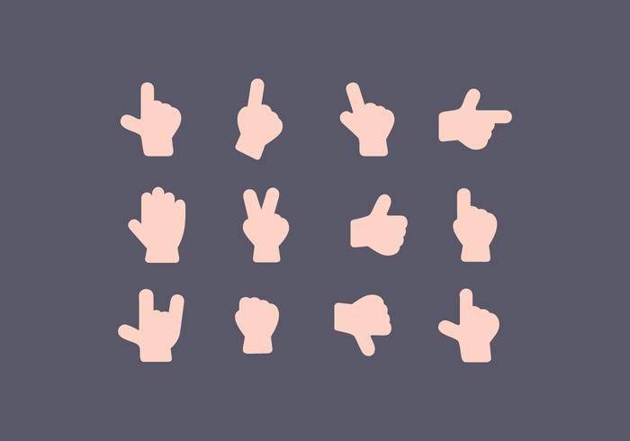 Vector Hand Gestures Icons