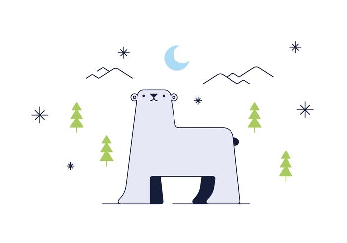 Vector libre del oso polar