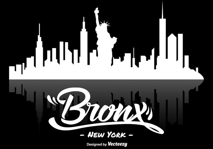 Vector El horizonte de Nueva York del Bronx