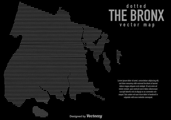 The Bronx Vector Halftone Map