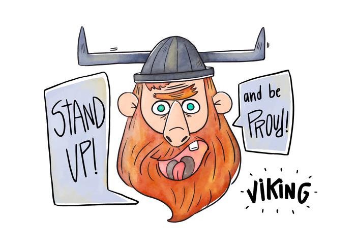 Personaje de dibujos animados Vector Viking