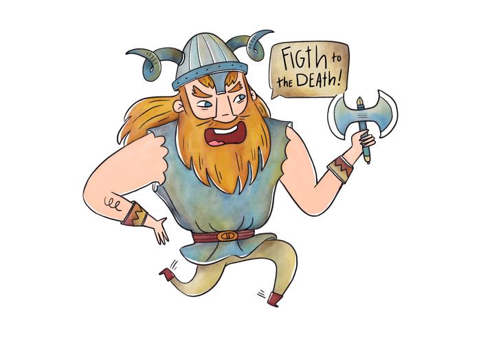 Viking Character with Quote Vector 