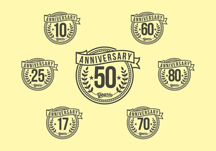 Anniversary Badge Vector Pack