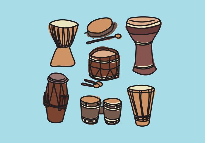 Colorful Drum Vectors