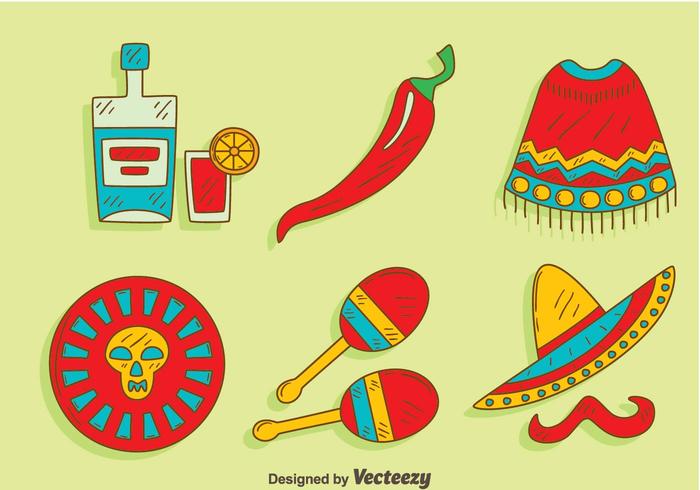 Hand Drawn Mexican Element Vector