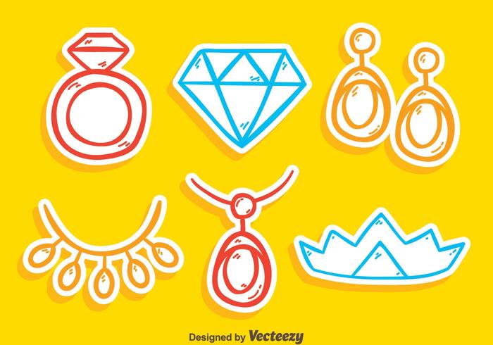 Sketch Jewelry Collection Vector